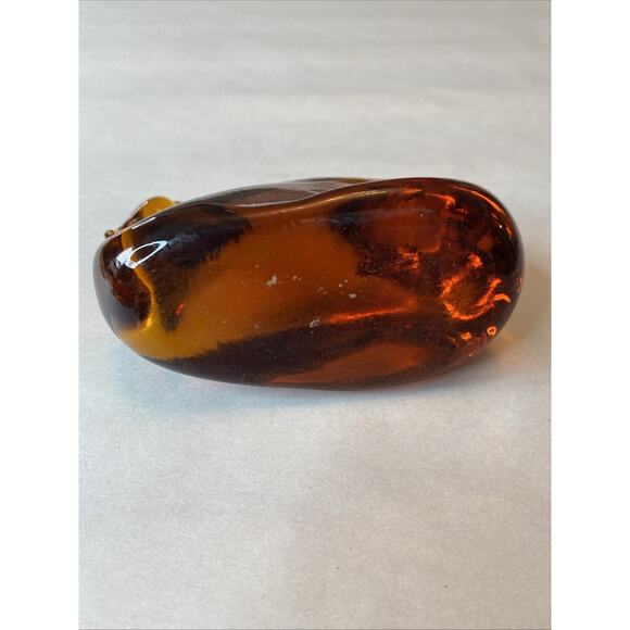 Vintage Pilgrim Hand Blown Glass Amber Swan Bird Colored Art Amber Paper Weight - Picture 6 of 15